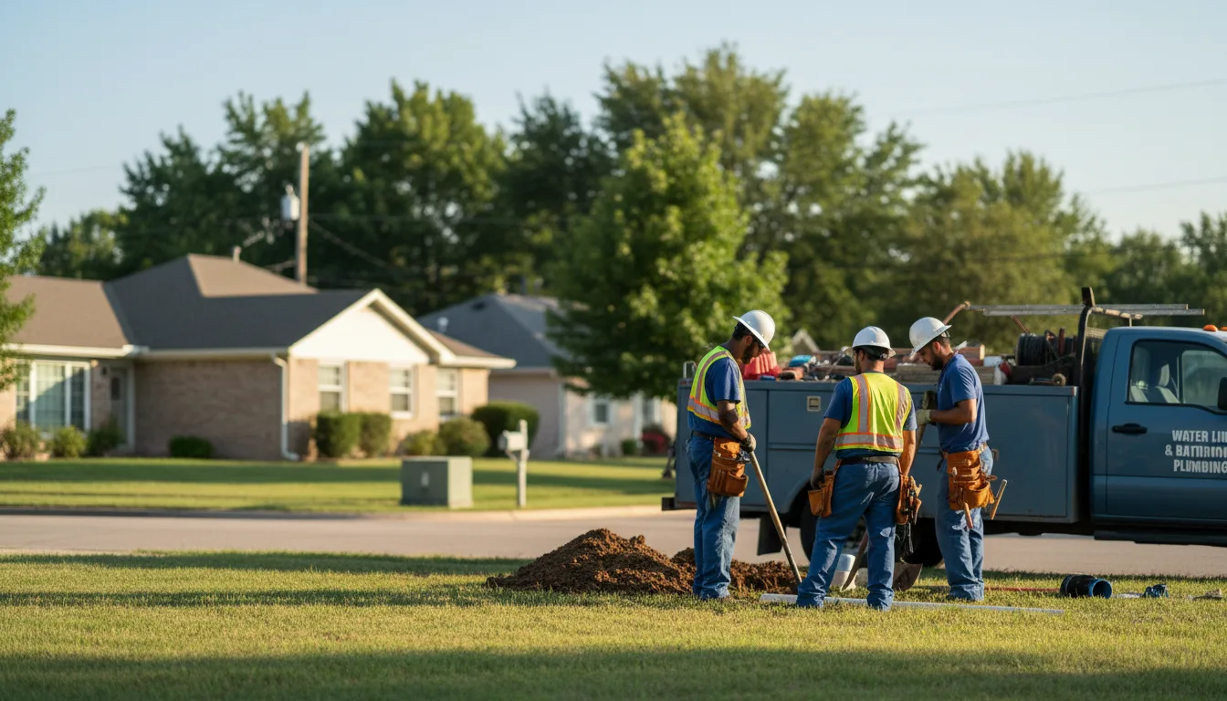 Residential water line and bathroom plumbing service in Leupp, AZ